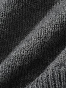 DAZY Women's Solid Color Twisted Knot Off-Shoulder Long Sleeve Fashion Sweater Fall - Grey - View 9
