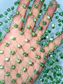 EgrlEra 女款音樂節派對水鑽露背掛脖細肩帶背心上衣 Y2K 風格新年假期派對穿搭服飾 - 薄荷綠 - 查看 5