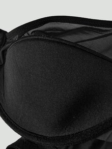 SHAPORA Women's Plus Size Underwire Bra With Mesh Patchwork And Padded Lift, Anti-Sagging, Minimizing Large Bust, 1pc - Black - View 7