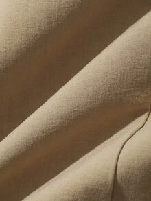 DAZY 女款純色花瓣袖單排扣休閒襯衫 - 卡其色 - 查看 8