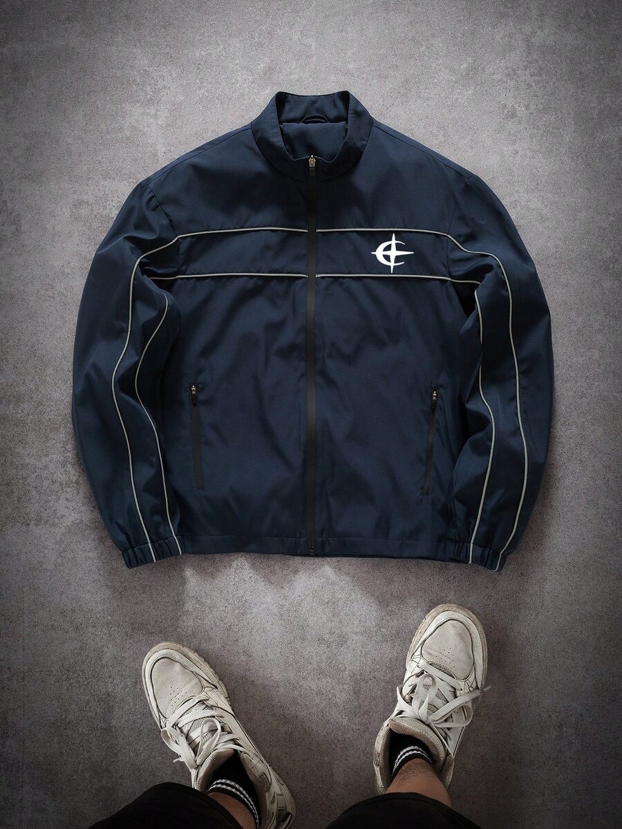 PAVTROS Men's Autumn Casual Commuter Jacket - Navy Blue - View 1