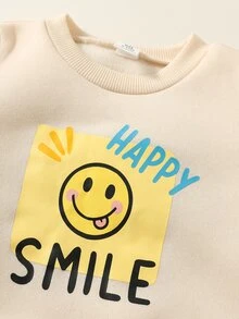SHEIN 男女嬰兒 3套組 秋冬保暖內裡加厚可愛運動衫套裝，男嬰冬季套裝，運動服，街頭風 - 彩色 - 查看 7