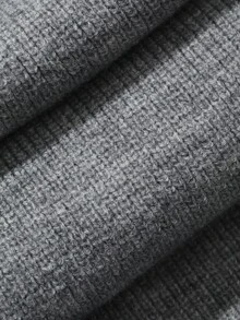 DAZY Women's Solid Color Long Sleeve Single-Breasted Knit Cardigan And Knit Pants Casual 2 Pieces Set Fall - Grey - View 7