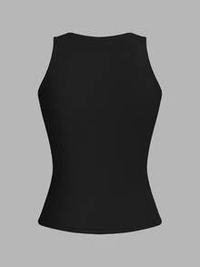 SHEIN EZwear 4件裝休閒極簡風女款性感短版緊身背心，適合夏秋層次穿搭 - 彩色 - 查看 12