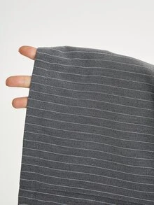 ATUI Studio Women's Striped Straight Leg Loose Casual Commute Suit Pants - Dark Grey - View 6