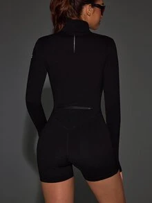OutZeal One-Piece Women Outdoor Black Jumpsuit Gym Cycling Yoga Quick-Dry Bra-In Feature Watch Window Romper - Black - View 9