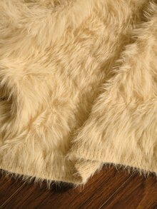 MOTF PREMIUM WOMEN'S AUTUMN/WINTER FAUX FUR KNIT SKIRT WITH BEADED RHINESTONE WAIST DECOR - Apricot - View 7