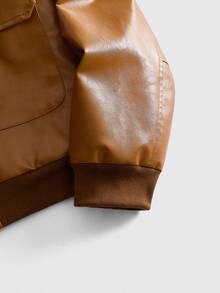 ROMWE MEN Street Life Men's Autumn Casual Vintage Commuter Jacket - Brown - View 5