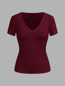 SHEIN EZwear 3件組女款休閒百搭素色短袖T恤 - 彩色 - 查看 6
