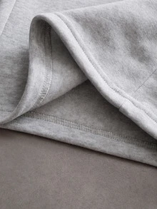 Manfinity Homme Men's Plus Size Letter Print Drawstring Waist Casual Sweatpants - Grey - View 7