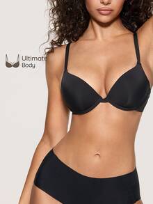 SHAPORA 2pcs Women's Solid Color Underwire Bra - Multicolor - View 4