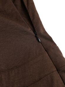 Sweetra New Halter Neck Mini Dress, Pleated, Fashionable, Preppy Style, Suitable For School, Street Wear - Brown - View 5