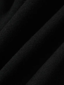 DAZY 春秋款長袖黑色純色針織面料T恤 - 黑色 - 查看 6