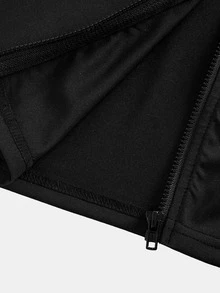 Young Girl New Autumn/Winter Casual Daily Knit Pure Black Cardigan Jacket, Decorated With Leopard Print, Suitable For Back To School Season - Black - View 8