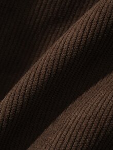 Livesso Jaket Fashion Kasual Longgar Warna-Blok Musim Gugur/Dingin - Coffee Brown - View 7