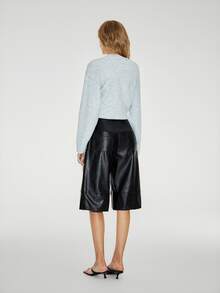 ATUI Studio Elevating Basics Bottoms, Black Loose Fit Straight Leg Capris, Minimalism Modern Effortless Chic, Party Daily Halloween Fall&Winter - Black - View 6