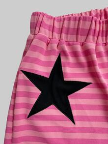 Franclia Women's Simple Versatile Casual Vacation Shorts - Hot Pink - View 4