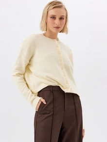 KÆRIA Hus High Rise Pintuck Wide Leg Pants - Fluid Comfort Stretch - Chocolate - Matching Suit, Workwear - Brown - View 6