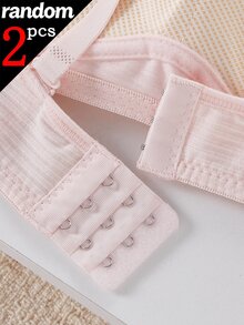 【2件隨機發送】簡單女孩無線內衣 薄款純色運動內衣 抹胸式內衣 適合青少年女孩與學生 - 彩色 - 查看 7