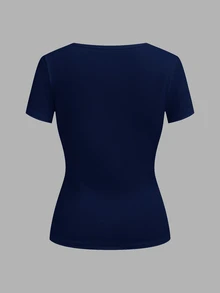SHEIN EZwear 3件組女款休閒百搭素色短袖T恤 - 彩色 - 查看 7
