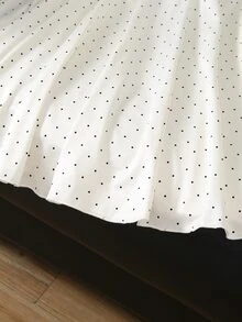 SHEIN 女童優雅甜美蝴蝶結裝飾泡泡長袖紋理洋裝，適合日常外出與聚會，春秋洋裝，秋季外出穿搭 - 白色 - 查看 4
