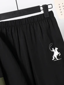 兒童青少年男孩 2件組休閒拉鍊連帽外套與抽繩腰長褲套裝，運動風，秋冬款 - 彩色 - 查看 4