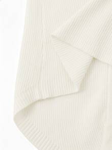 Balvessa 2000s French Style Slim Fit Vintage Pleated Women's Sweater, Spring/Autumn - White - View 6