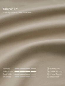 GLOWMODE FeatherFit™ Active Ambition Buttery-Soft Square Neck Twisted Open Back Removable Cups Crop Active Tank Top Low Impact Yoga Pilates Studio Daily Wear - Khaki - View 5