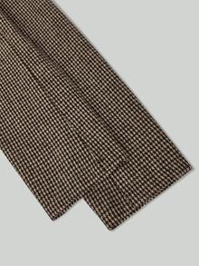 SHEIN Women's Vintage Velvet Houndstooth Lapel Single-Breasted Blazer, Contrast Color Design, Versatile Jacket For Spring, Autumn, Winter, Suitable For Office, Commuting And Other Occasions - Khaki - View 8