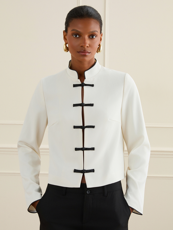 Lilora Women's Elegant Premium New Chinese Style Jacket, Fashionable Versatile Commuter Suitable For Daily Casual Outings, Gatherings, Dates, Parties, Trips, Holidays, Autumn
