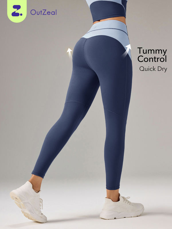 OutZeal Women Sports Leggings Gym Workout Yoga Tummy Control High Waist Action Bottom Summer Spring