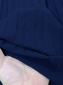 Rusticease 中老年女性V領百褶水鑽裝飾休閒星空浪漫優雅奶奶風派對華麗正式長裙 海軍藍 秋季婚禮 - 藏蓝色 - 查看 3