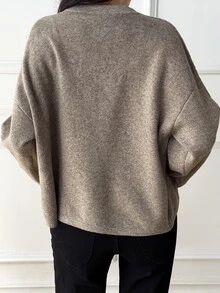 DAZY Women's Casual Versatile Cardigan, Autumn/Winter - Apricot - View 4