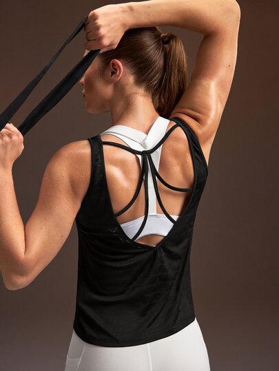 Powerista Damen Farbblock Lässig Alltag Sport T-Shirt