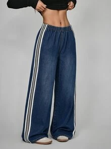 Jeanoix Plus Size Women's Casual Versatile Daily Wear Denim Jeans With Pockets - Blue - View 4