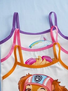 SHEIN | PAW Patrol Young Girl Cartoon Print Camisole Style Underwear Set - White - View 4