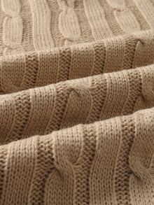 NEOSTRIT Men's Contrast Trim Knit Vest - Khaki - View 3