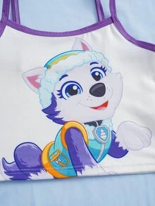 SHEIN | PAW Patrol Young Girl Cartoon Print Camisole Style Underwear Set - White - View 7
