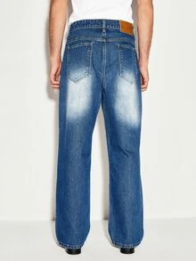 Colvenic Men's American Vintage Washed Denim Jeans - Medium Wash - View 5