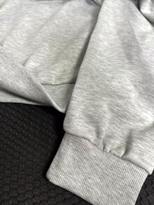 Glimmora Women's Autumn/Winter New Hot-Selling Exquisite Lace Patchwork Design Casual Versatile Sweatshirt - Grey - View 8