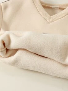 SHEIN 2件組嬰兒男孩女孩秋冬休閒奶牛印花套裝，衛衣與寬腿褲，嬰兒幼兒套裝 - 彩色 - 查看 7