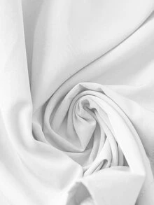 Rusticease Plus Size Casual Versatile Solid Color Long Sleeve Shirt - White - View 5