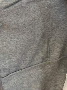 StreetHx Women's Spring/Autumn Grey Sexy Slim Fit Flattering Hoodie Sweatshirt With Rhinestone Front Design, Suitable For Casual And Commute - Grey - View 7