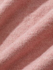 DAZY Women's Sweet Button Waist Long Sleeve Sweater Dress For Dating Fall - Pink - View 9