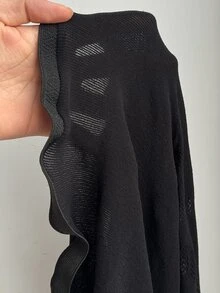Whyspr Legging Ketat Seksi Serbaguna Berlubang untuk Wanita Ukuran Plus - Hitam - View 7