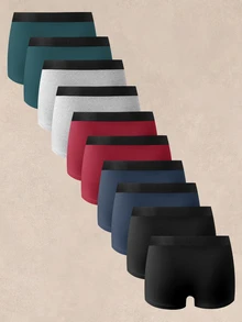 EverLounge Set de 10 piezas de calzoncillos tipo bóxer para hombre - Multicolor - Ver 2