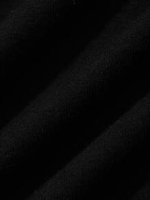 Dazy Maternity Solid Color Slim Fit Elastic Long Sleeve Crew Neck Casual Daily Holiday Spring Autumn Maternity T-Shirt - Black - View 8