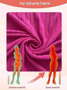 BrightlyHer Plus Size Solid Ribbed Shawl Collar Long Sleeve Knit Cardigan Autumn 2026 Business Club Fuchsia Pink Casual Western - Hot Pink - View 7