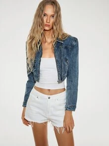 ATUI Studio Women's Casual Versatile Daily Denim Jacket - Dark Wash - View 1