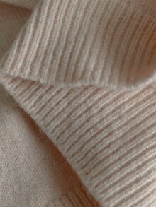 SHEIN LUNE Women's Bow Textured Raglan Long Sleeve Casual Sweater - Apricot - View 5